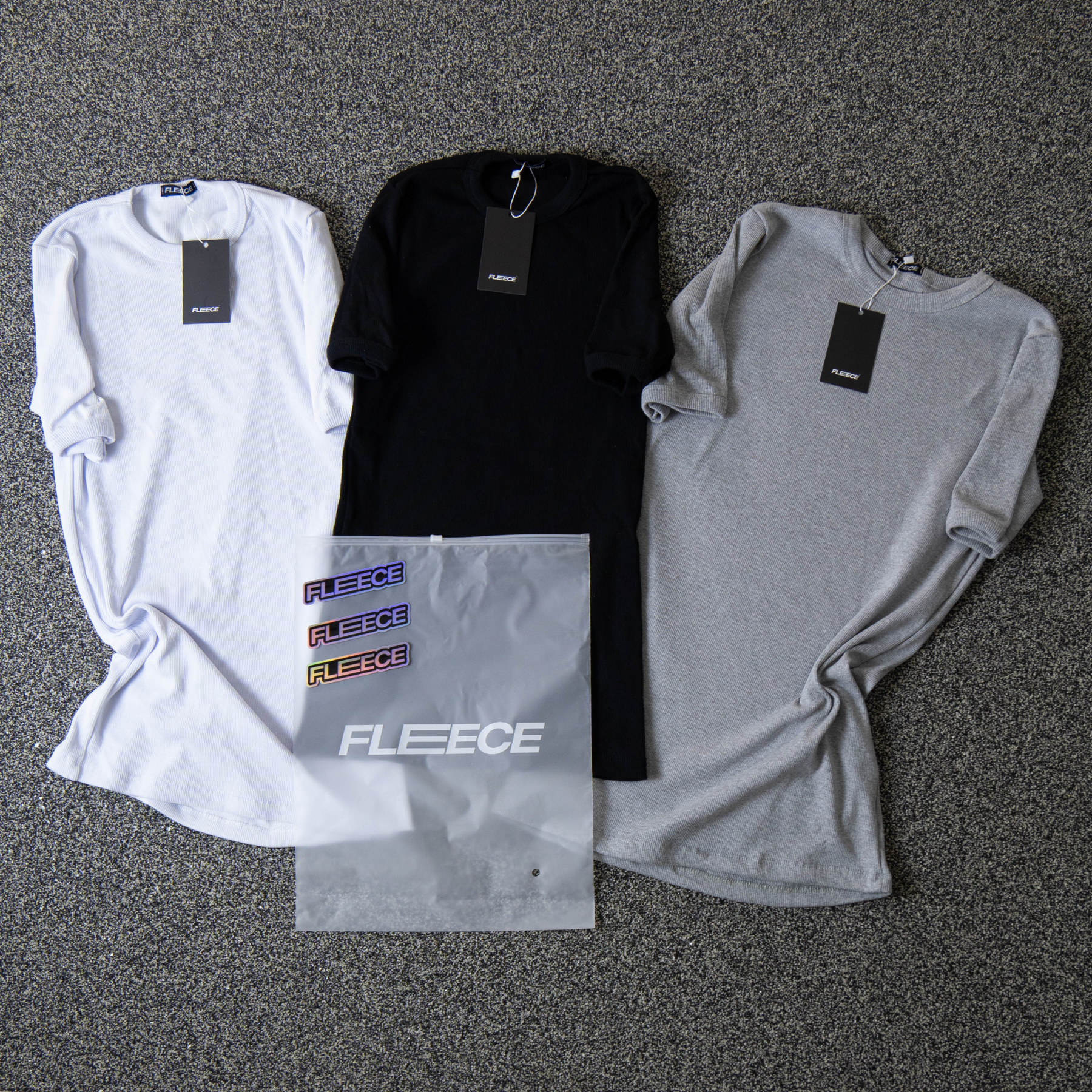3x Camisetas Caneladas Slim - Basic Pack