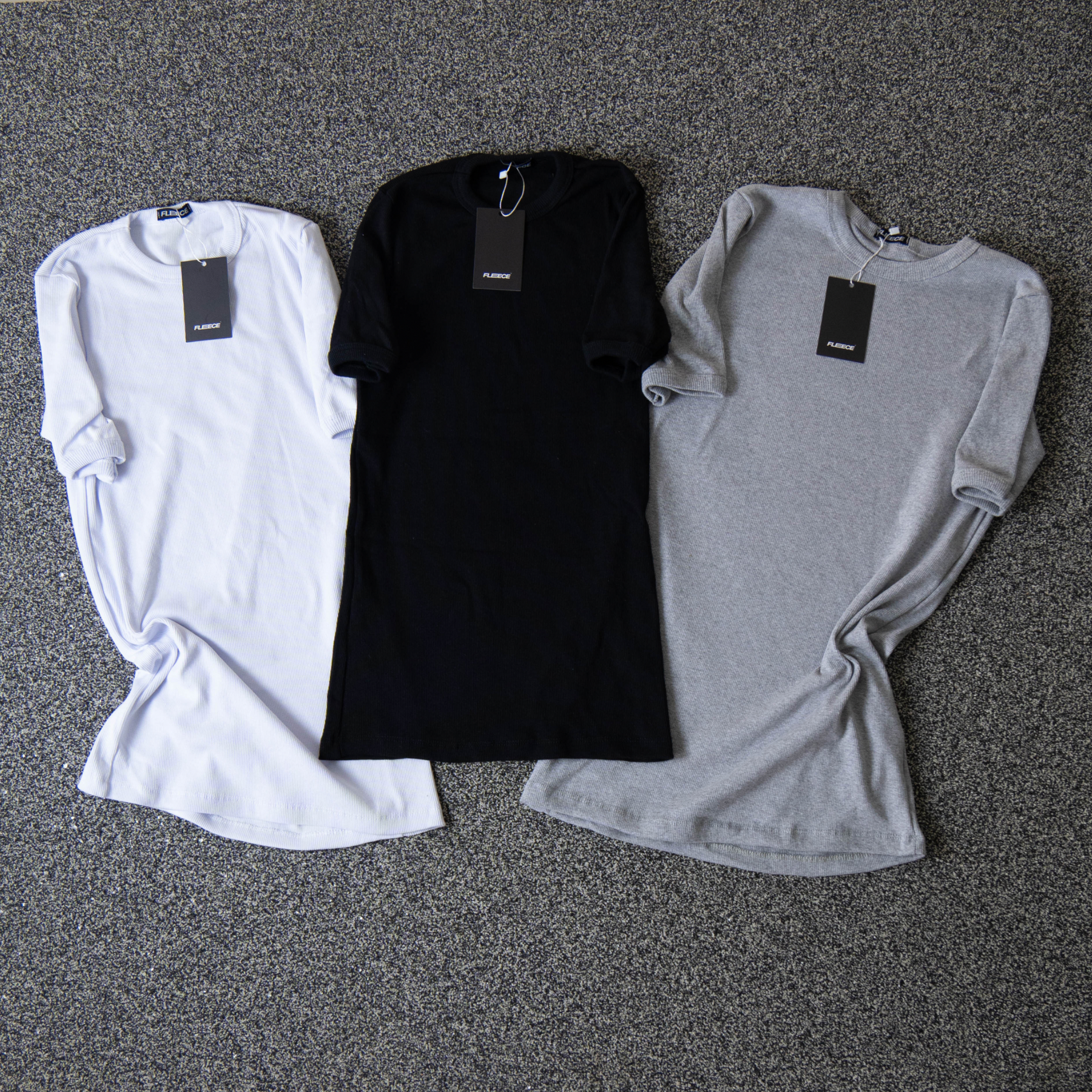3x Camisetas Caneladas Slim - Basic Pack