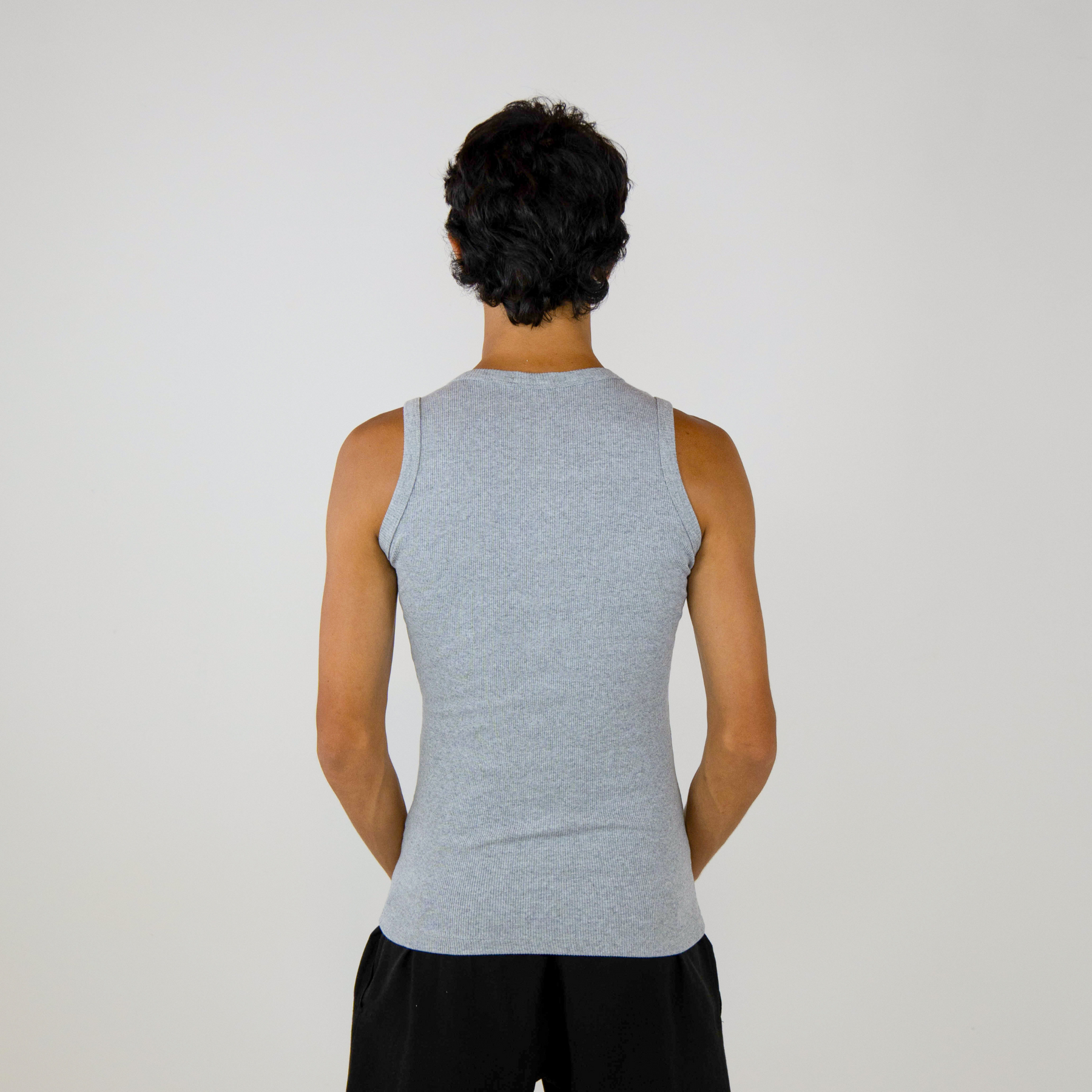 Regata Canelada Slim Cinza