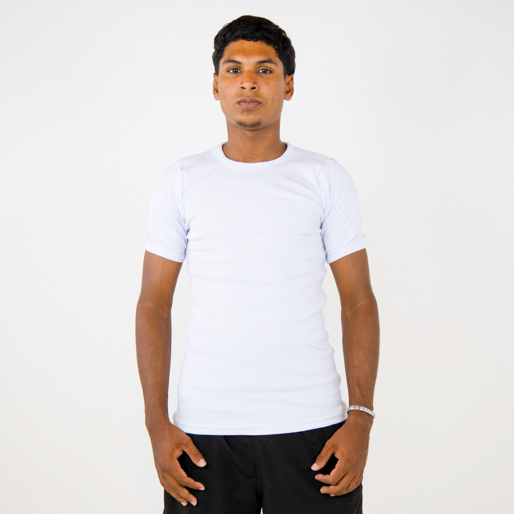 Camiseta Canelada Slim Branca