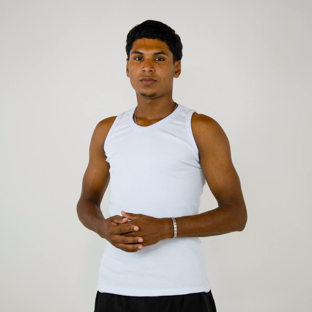 Regata Canelada Slim Branca