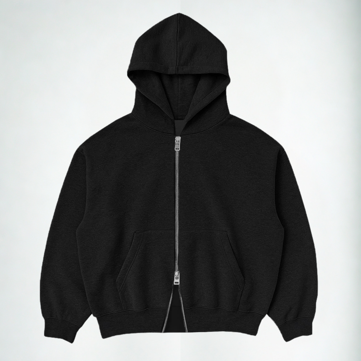 Casaco Moletom Double Zip Preto