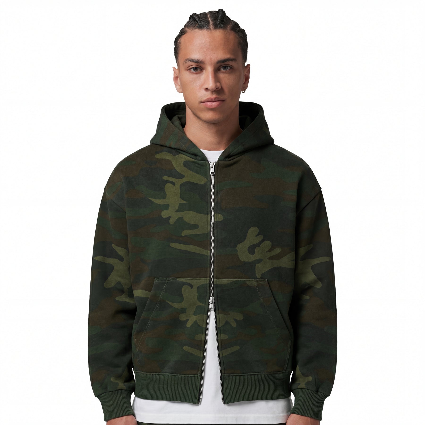 Casaco Moletom Double Zip Camuflado