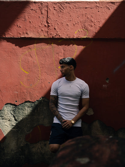T-shirt Ribbed Slim Branca