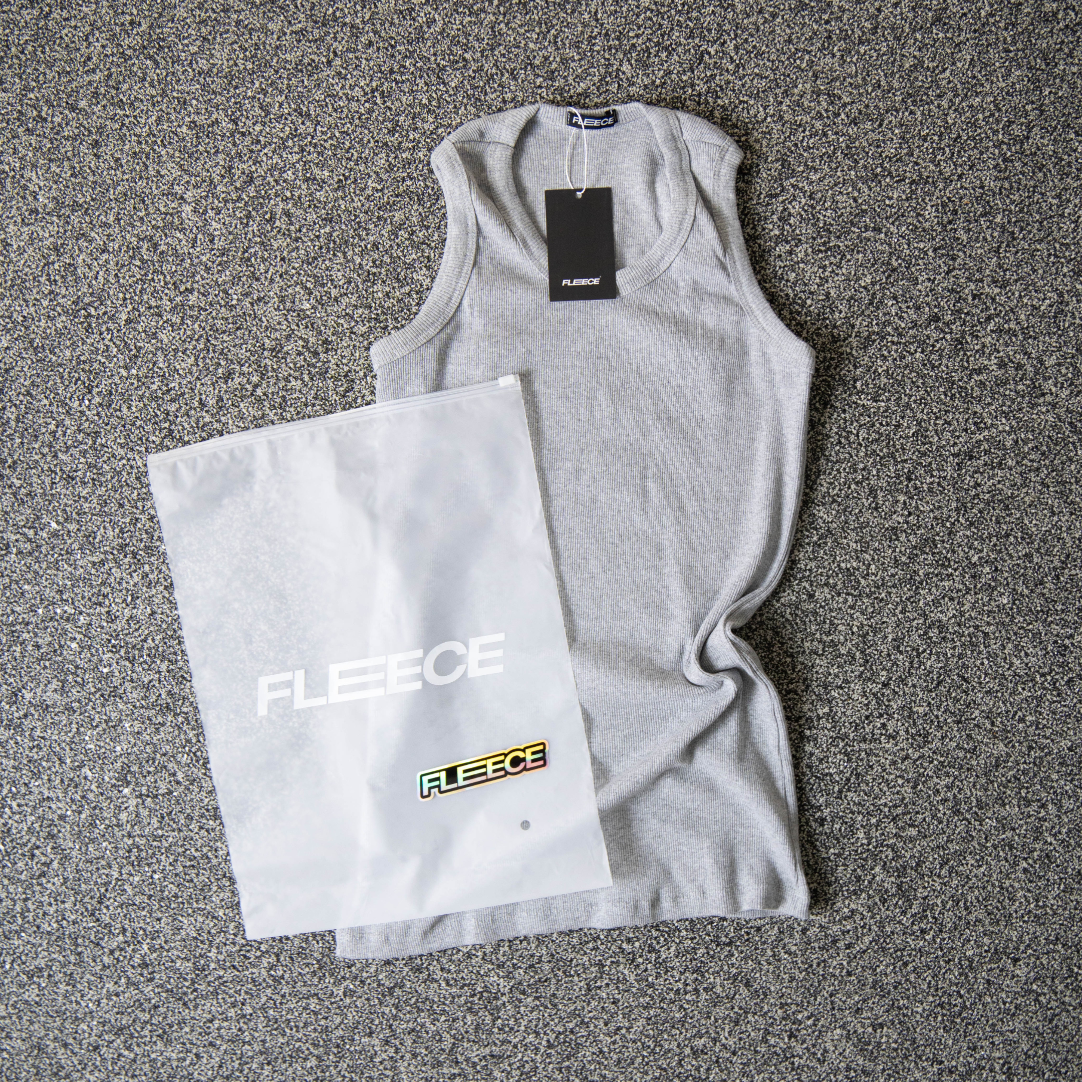 Tank Top Ribbed Slim Gray