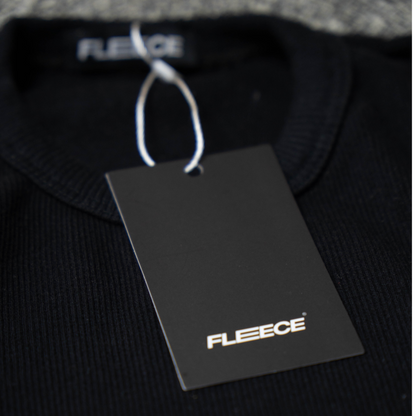 T-shirt Ribbed Slim Preta