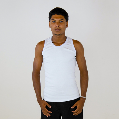 Tank Top Ribbed Slim Branca