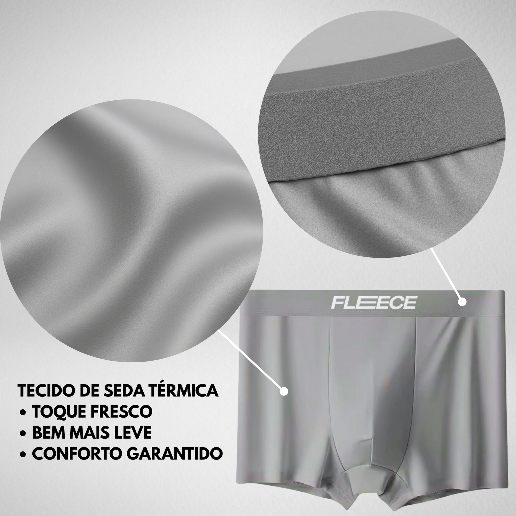 Kit 10 Cuecas FLEECE - Seda Térmica Ice
