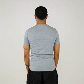 Camiseta Canelada Slim Cinza