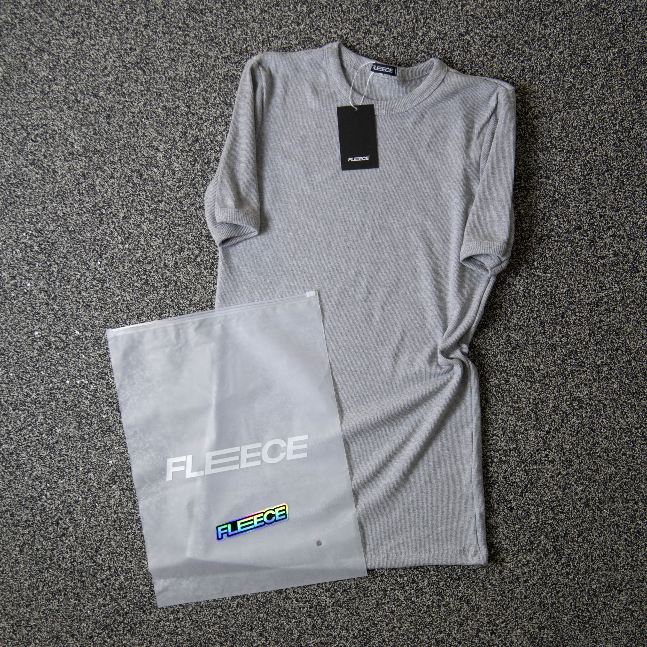 T-shirt Ribbed Slim Gray