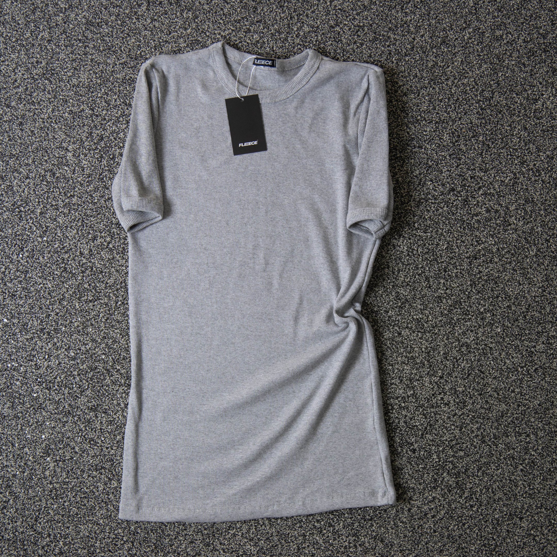 T-shirt Ribbed Slim Gray