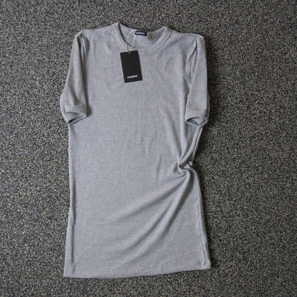 T-shirt Ribbed Slim Gray