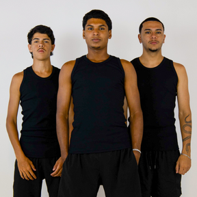Triple Black Tank Top Slim Pack