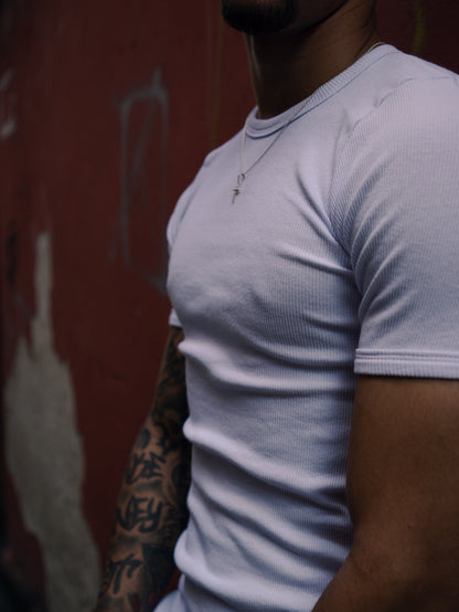 T-shirt Ribbed Slim Branca