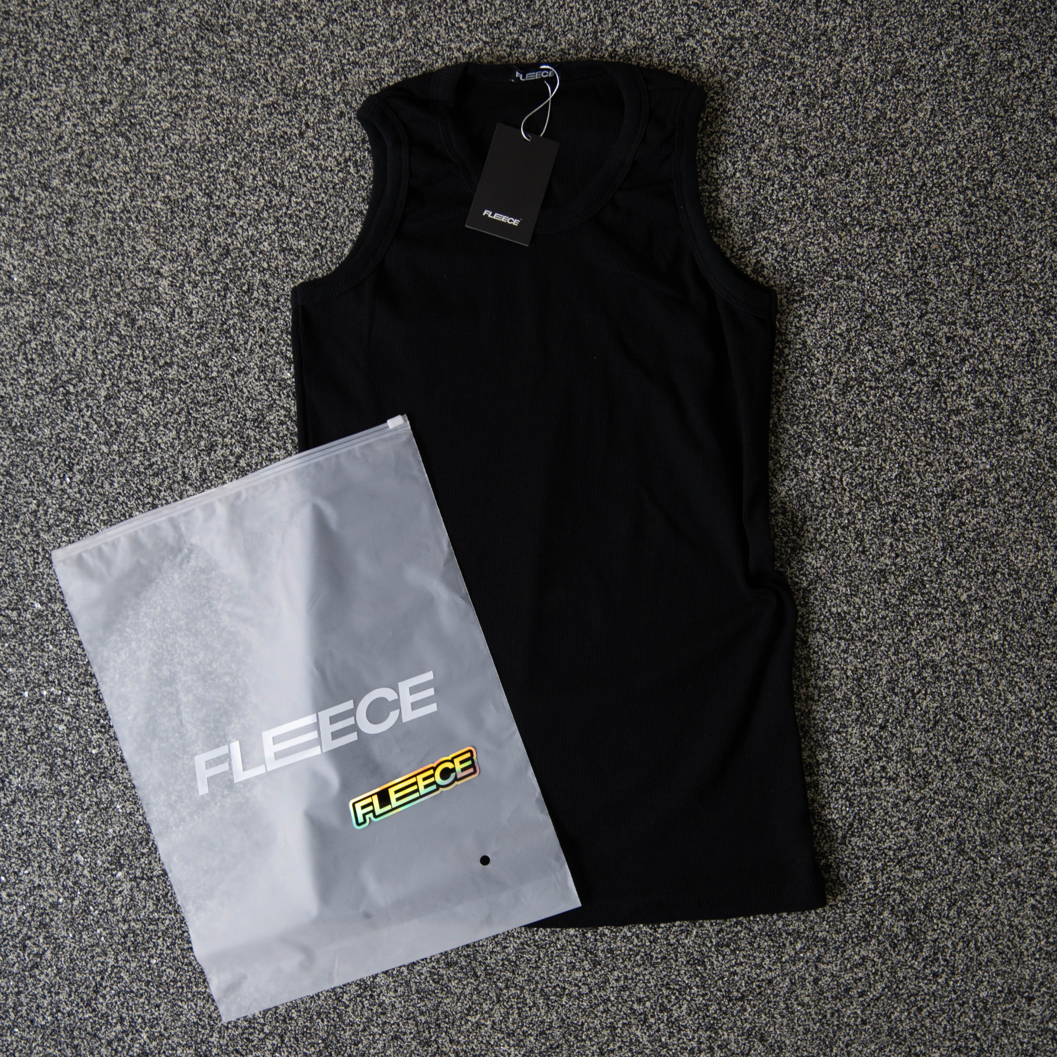Tank Top Ribbed Slim Preta