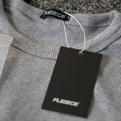 T-shirt Ribbed Slim Gray