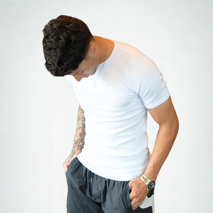 T-shirt Ribbed Slim Branca