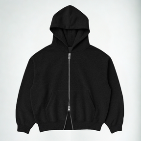 Casaco Moletom Double Zip Preto