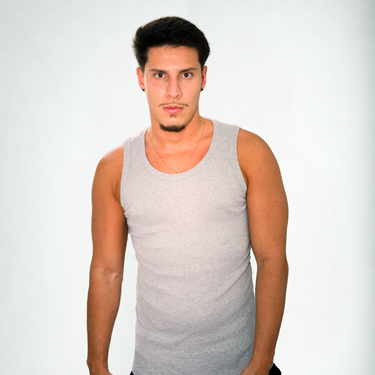 Ribbed Tank Top Gray
